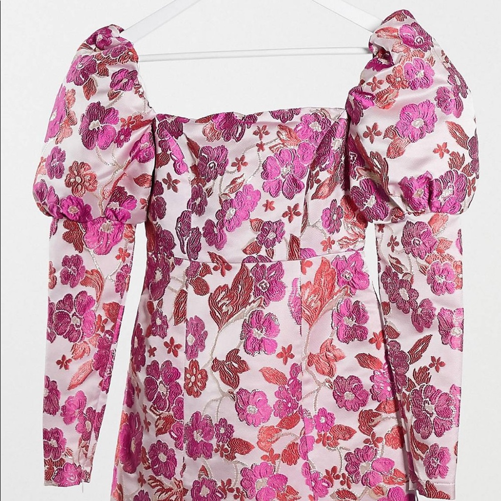 Puff Sleeve Mini Dress